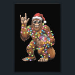 Santa Bigfoot Christmas Lights Rock Funny Fotodruck<br><div class="desc">Santa Bigfoot Christmas Lights Rock Funny Sasquatch Glaube</div>