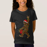 Santa Bigfoot Christmas Lights Rock Funny Sasquatc T-Shirt<br><div class="desc">Santa Bigfoot Christmas Lights Rock Funny Sasquatch Glaube</div>
