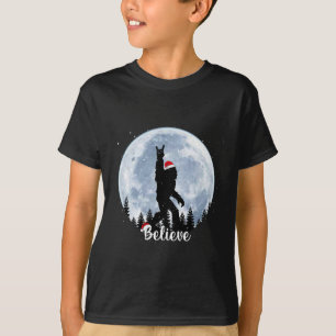 Santa Bigfoot Christmas Rock Roll Sasquatch Glauv T-Shirt