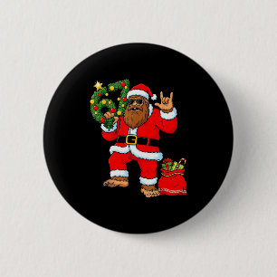 Santa Bigfoot Weihnachtsbaum Sasquatch 67 Sechs Si Button