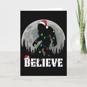 Santa Bigfoot Weihnachtsbeleuchtung Lustiger Sasqu Karte