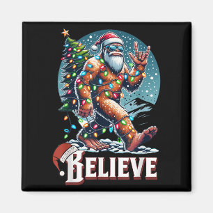 Santa Bigfoot Weihnachtsbeleuchtung Lustiger Sasqu Magnet