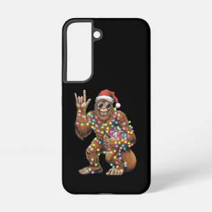 Santa Bigfoot Weihnachtsbeleuchtung Rock Lustig Samsung Galaxy Hülle