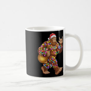 Santa Bigfoot Weihnachtslichter Rock Lustig Sasqua Kaffeetasse