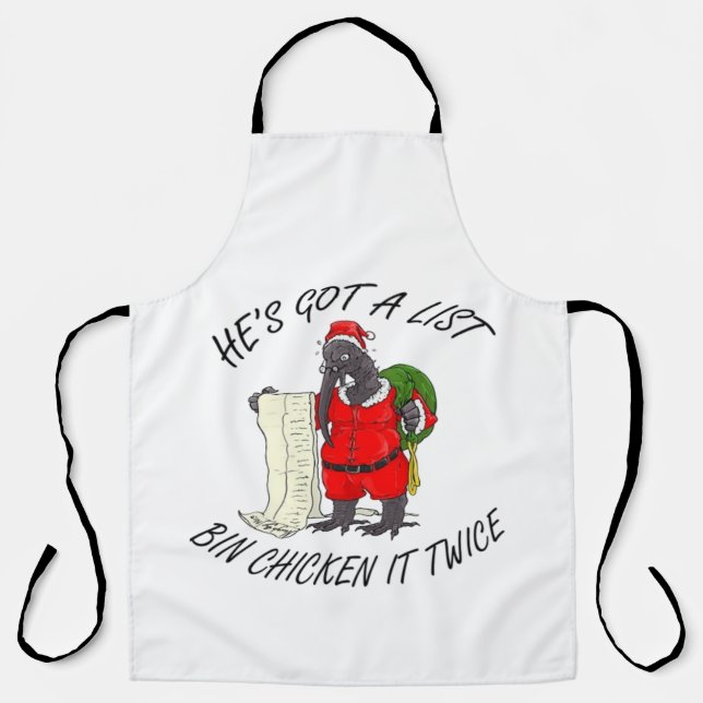Santa Bin Huhn  Schürze (Vorderseite)