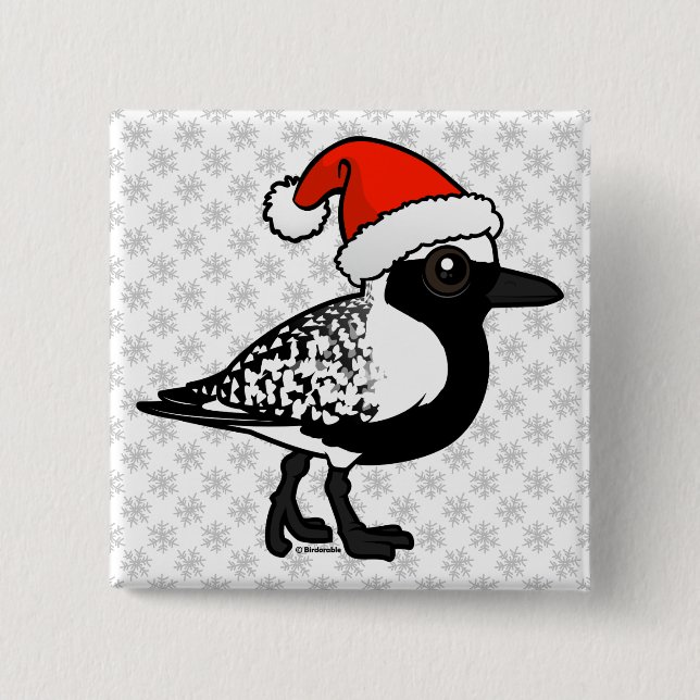 Santa-Black-Blog-Plover Button (Vorderseite)