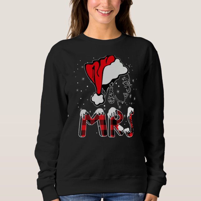 Santa Black Claus Melanin African Christmas Re Sweatshirt (Vorderseite)