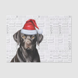 Santa Black Lab Hund Festlicher Weihnachtsfeiertag Seidenpapier