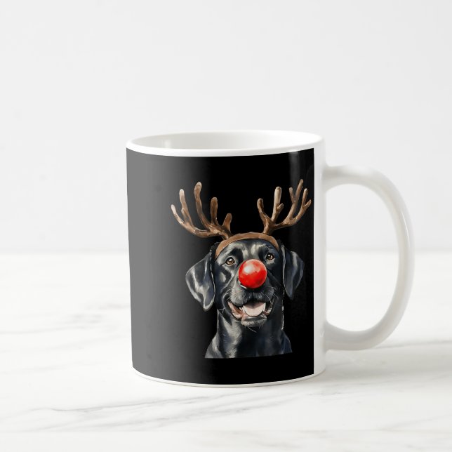 Santa Black Labrador Christmas Black Labrador Dog  Kaffeetasse (Rechts)