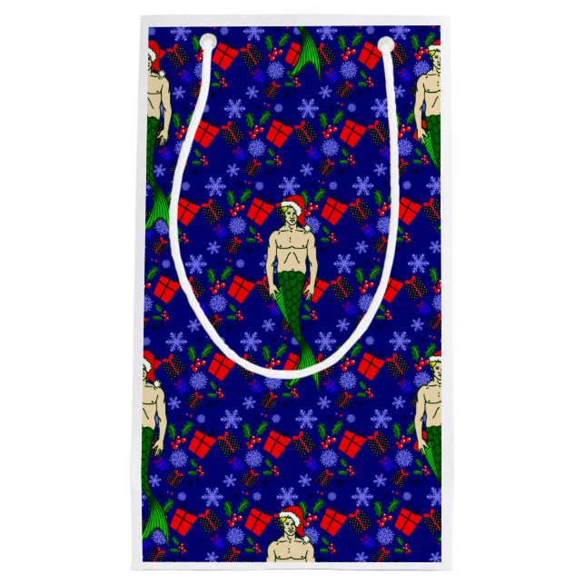 santa blonde merman hässliche Weihnachtsgeschenke Kleine Geschenktüte (Vorderseite)