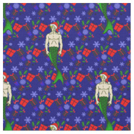 santa blonde merman hässliche Weihnachtsgeschenke Stoff