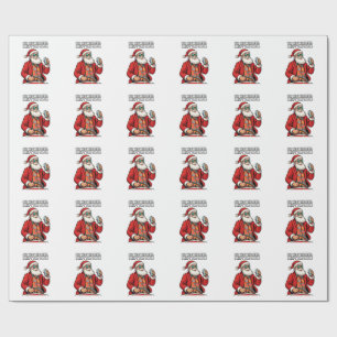 Santa-Bootsmann-Weihnachtszitat Lustiges Weihnacht Geschenkpapier