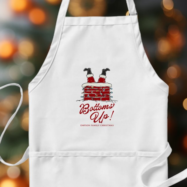 Santa Bottoms Up Funny Christmas Cooking Gift Schürze (Von Creator hochgeladen)