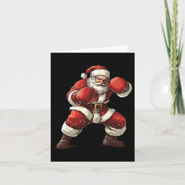 Santa Boxing Xmas Mixed Martial Arts Muay Thai Lov Karte (Vorderseite)