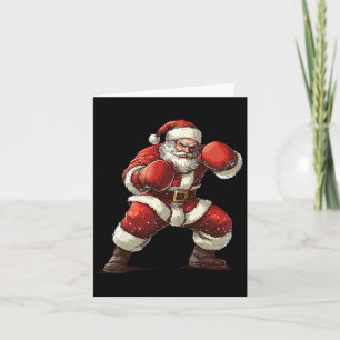 Santa Boxing Xmas Mixed Martial Arts Muay Thai Lov Karte