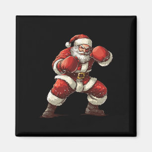 Santa Boxing Xmas Mixed Martial Arts Muay Thai Lov Magnet