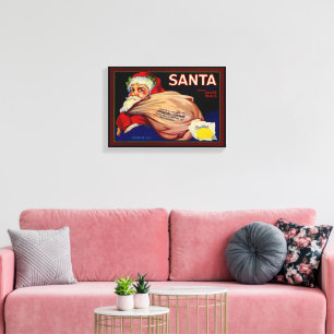 Santa Brand Zitronen Ventura County California Obs Leinwanddruck