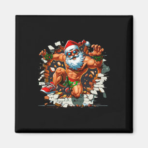 Santa bricht durch die Wand Xmas im Juli Jungen Hä Magnet