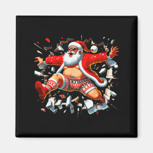 Santa bricht durch die Wand Xmas im Juli Jungen hä Magnet