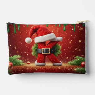 Santa-Brief K mit Kiefern-Kranz Weihnachtsglanz 🎅 Zubehörtasche