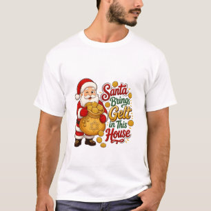 Santa bringt Gelt in dieses Haus Christmukka Jude T-Shirt