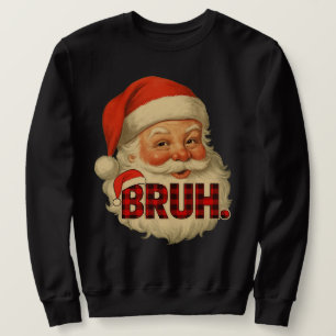 Santa Bruh Lustige Weihnachts-Pyjamas Rot karier Sweatshirt