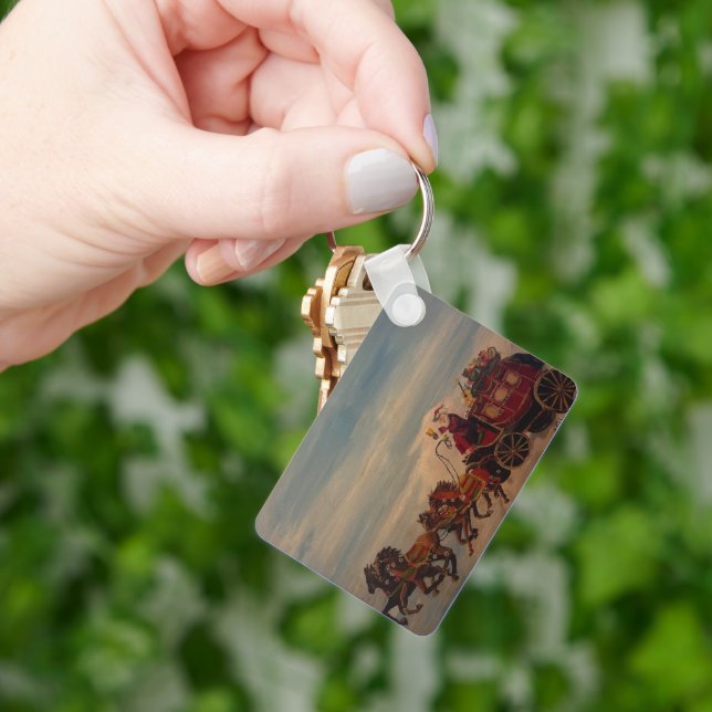 Santa Bühne Coach, original von Gary Poling Schlüsselanhänger (Hand)