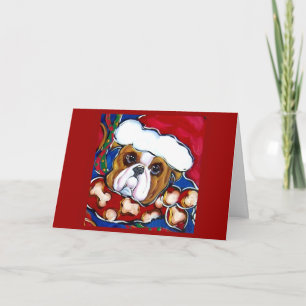 Santa Bulldoge Feiertagskarte