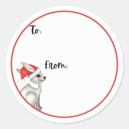 Santa Bunnies  Runder Aufkleber