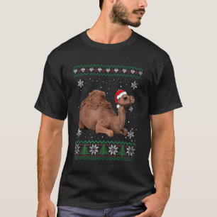 Santa Camel Ugly Sweater Animals Christmas Pajama T-Shirt