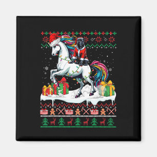 Santa Cane Corso Riding Unicorn Weihnachtssüßer Magnet