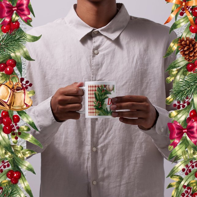 Santa Cap Baseball Papa Personalisiert Kaffeetasse (☕ Personalized Baseball Dad Mug — Holiday Edition)