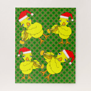 Santa Cap Trumpet Chick Puzzle