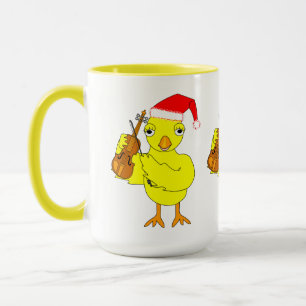Santa Cap Violin Chick Tasse