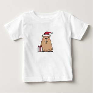 Santa Capybara Baby T-shirt
