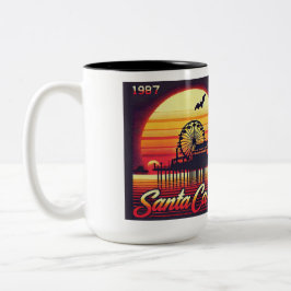 Santa Carla 1987 Retro-Design Zweifarbige Tasse