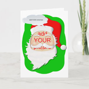 Santa Carnival Cutout-Karte Feiertagskarte