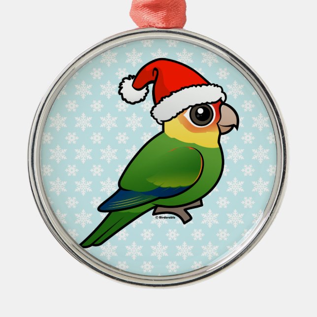 Santa Carolina Parakeet Silbernes Ornament (Vorne)