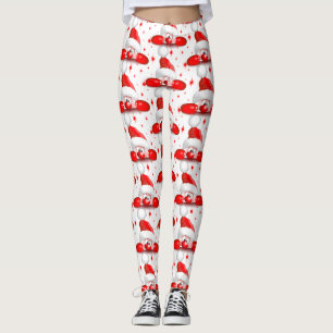 Santa Cartoon Niedlich Peeking Character © Bluedar Leggings