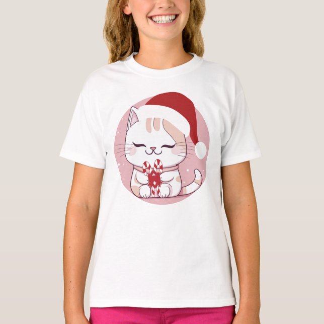 Santa Cat #2 T-Shirt (Vorderseite)