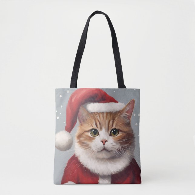 SANTA CAT CHRISTMAS Tote (Vorderseite)