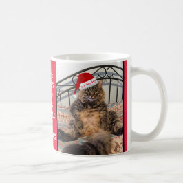Santa Cat erhält Milch und Cookies Weihnachtsfeier Tasse