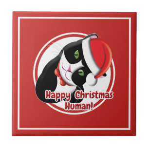 Santa Cat Fliese