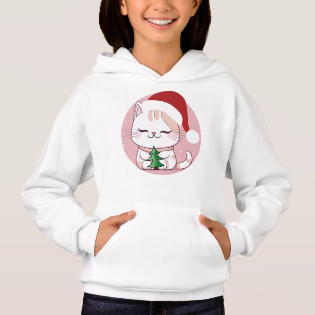 Santa Cat Hoodie (Vorderseite)