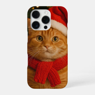 Santa Cat iPhone 16 Pro Hülle