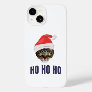 Santa Cat mit Weihnachtsmannmütze, Ho Ho ho Einlad Case-Mate iPhone 14 Hülle
