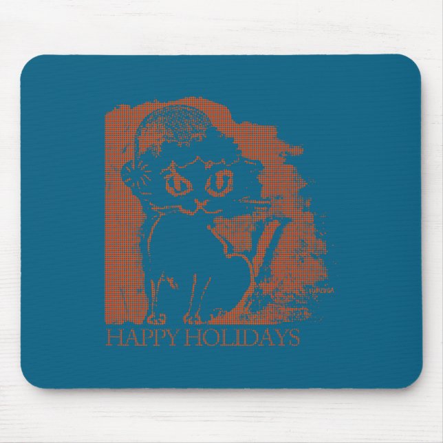 Santa Cat  Mousepad (Vorne)