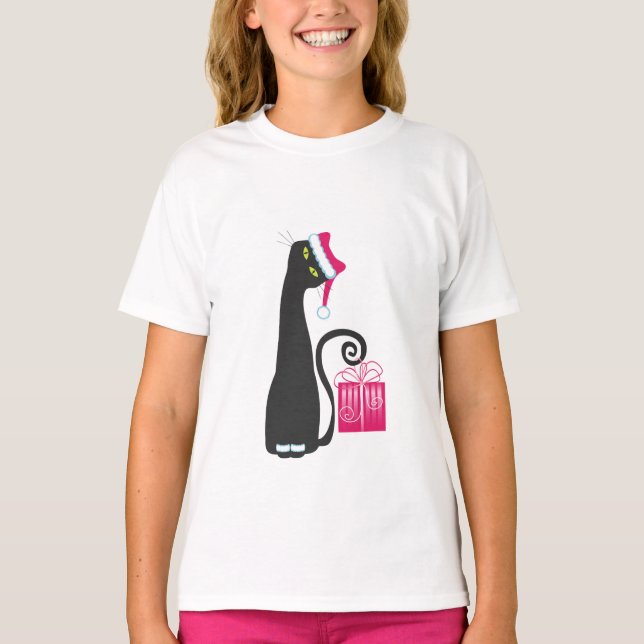 Santa Cat T - Shirt (Vorderseite)