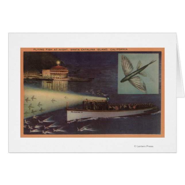 Santa Catalina Island, CA Casino, Fliegender Fisch (Vorderseite (Horizontal))