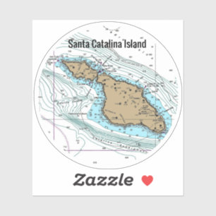 Santa Catalina Island Chart Aufkleber